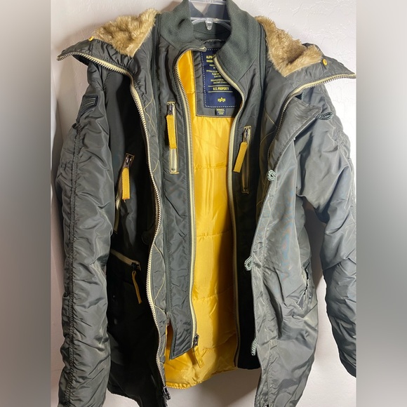 Alpha Industries Mens XS slim fit Heavy Extreme Cold Millitary Black Parka - Picture 1 of 7